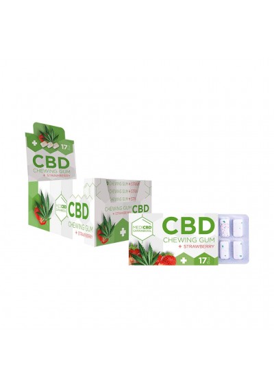 Chewing Gums Cannabis and Strawberry with 17mg CBD, no THC - MediCBD