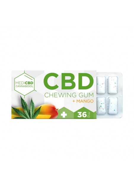 Chewing Gums, Gomme da masticare alla Cannabis e Mango con 17mg di CBD - MediCBD