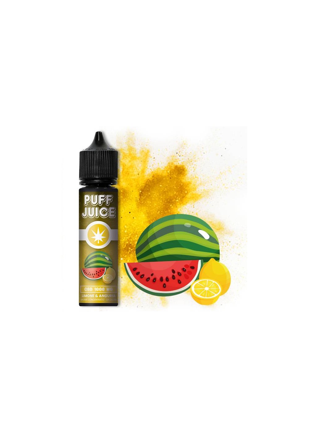 Puff Juice - Aroma Limone e Anguria + Glicerolo - CBD 1000mg - 40ml