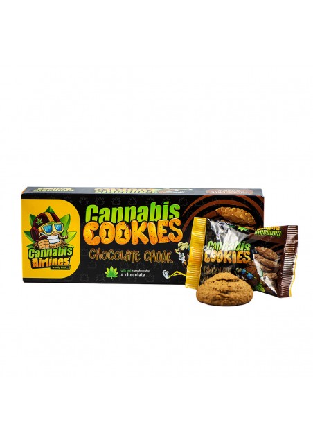 Cookies, Biscotti alla Cannabis Chocolate Chunk - Confezione da 120g - Cannabis Airlines