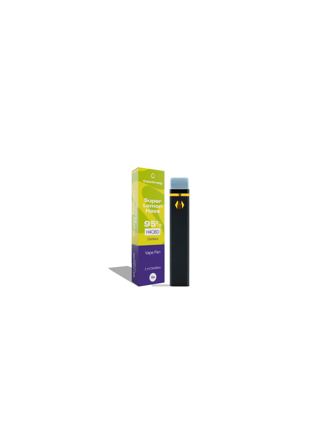H4CBD Sigaretta Elettronica Usa e Getta - 1ml 95% H4CBD - Super Lemon Haze - 300/600 Puffs - Canntropy