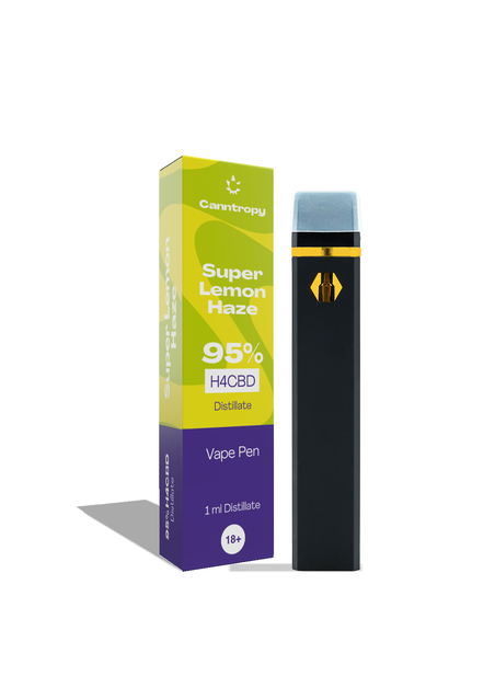 H4CBD Disposable Vape Pen - 1ml 95% - Super Lemon Haze - 400/600 Puffs - Canntropy