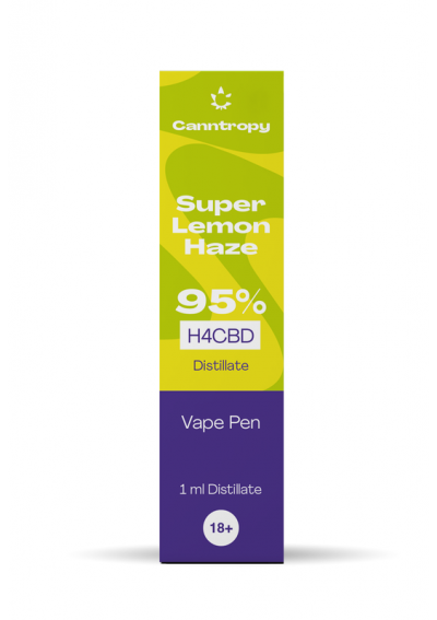 H4CBD Disposable Vape Pen - 1ml 95% - Super Lemon Haze - 400/600 Puffs - Canntropy