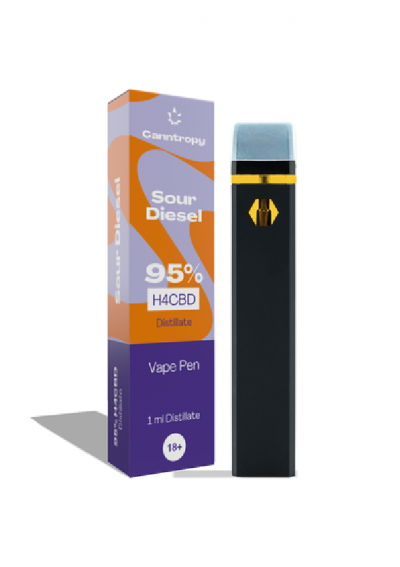 H4 Sigaretta Elettronica Usa e Getta - 1ml 95% H4CBD - Sour Diesel - 600 Puffs - Canntropy