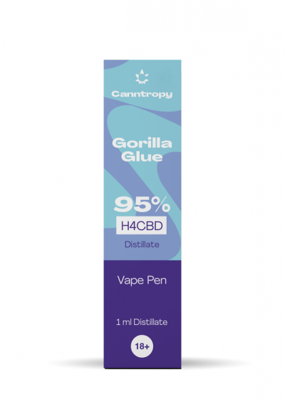 H4 Disposable Vape Pen - 1ml 95% H4CBD - Gorilla Glue - 600 Puffs - Canntropy