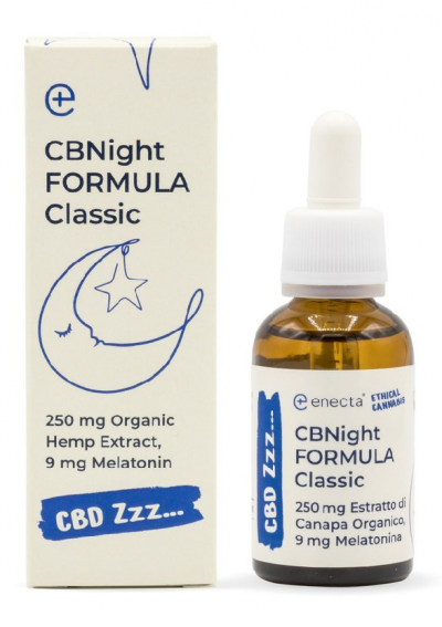 CBNight Formula 250mg Organic Hemp Extract + 9mg Melatonin - 30ml - Enecta