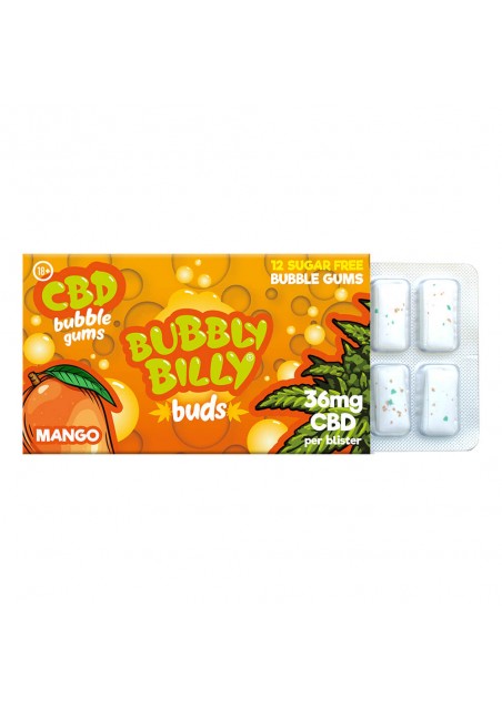 Chewing Gums, Gomme da masticare al Mango con 17mg di CBD - Bubbly Billy