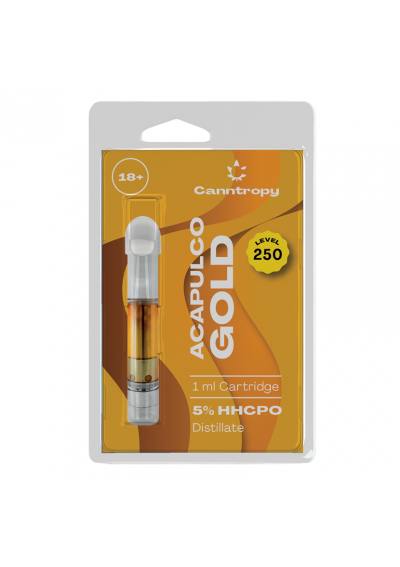 HHCPO Vape Cartridge Atomizer 5% - Acapulco Gold, 1ml, 500 puffs - Canntropy