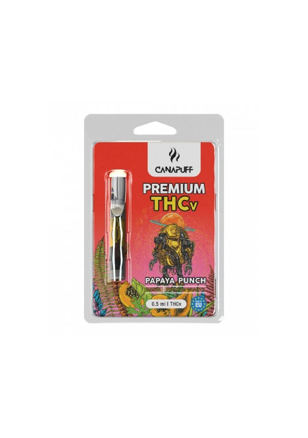 THC-V Cartuccia/Atomizzatore - Papaya Punch - 0.5ml, 96% THCv - 250 Puffs - CanaPuff