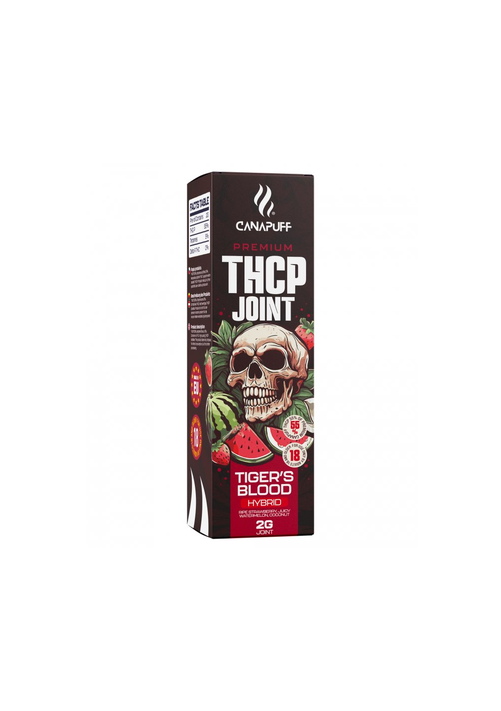 THC-P Pre Roll 55% - Tiger's Blood, 2g - CanaPuff