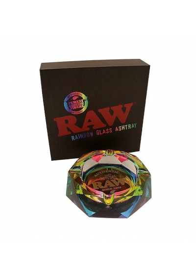 RAW Rainbow - Posacenere in Vetro Spesso, Elegante con Confezione Regalo - RAW