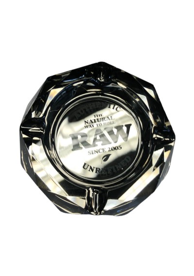 RAW The Dark Side - Glass Ashtray, Heavy, Elegant with Giftbox - RAW