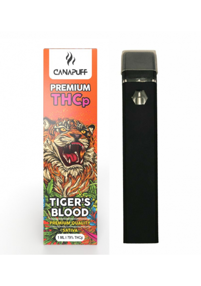 THC-P Dispositivo Usa e Getta 79% - Tiger's Blood, 1ml, 600 puffs - Canapuff