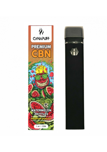 CBN Disposable Vape 1ml - Watermelon Zkittles - 89% CBN - Canapuff
