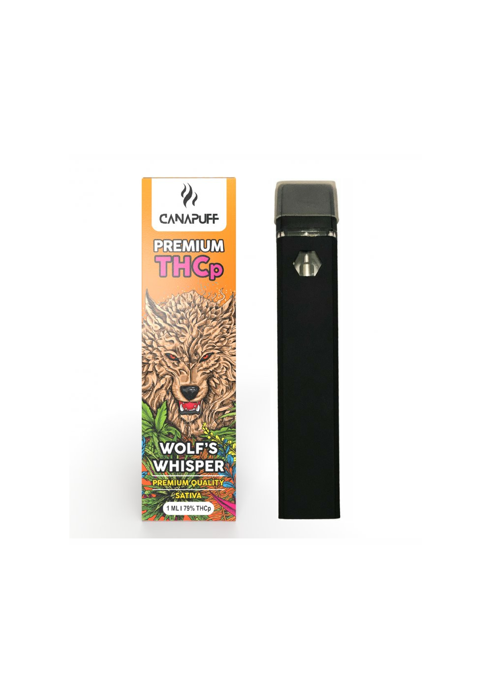THC-P Vape Device 79% - Wolf's Whisper, 1ml, Disposable, 600 puffs - Canapuff