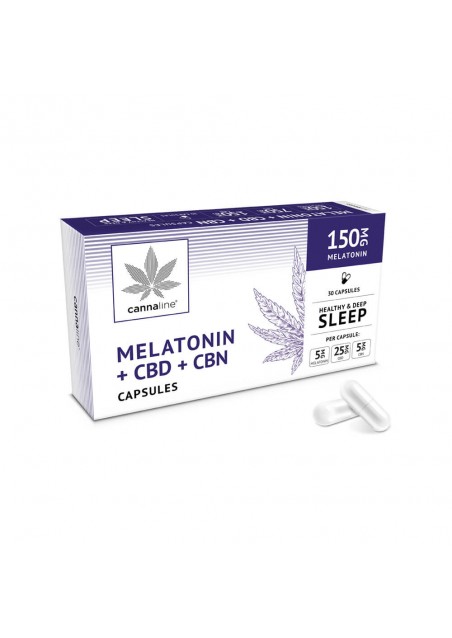 Healthy and Deep Sleep - Capsule con Melatonina, CBD e CBN, 15 pz - Cannaline