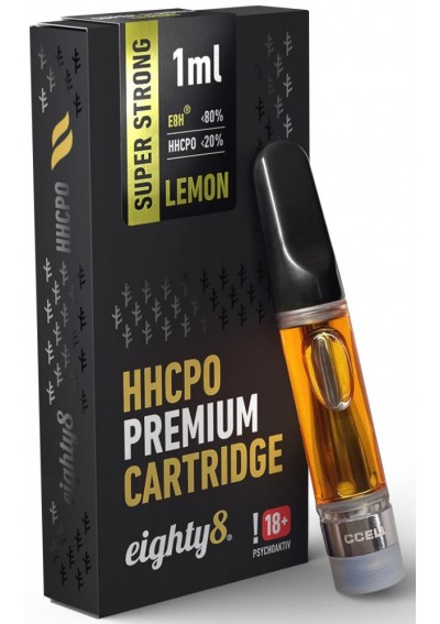 HHCPO Cartridge Atomizer 20% - Premium Lemon, Super Strong - 1ml, up to 600 puffs - Eighty8