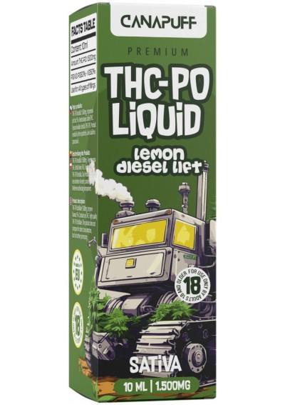 THC-PO Liquido Svapo 79% - Lemon Diesel Lift, 10ml - 1500mg THCpo - Canapuff