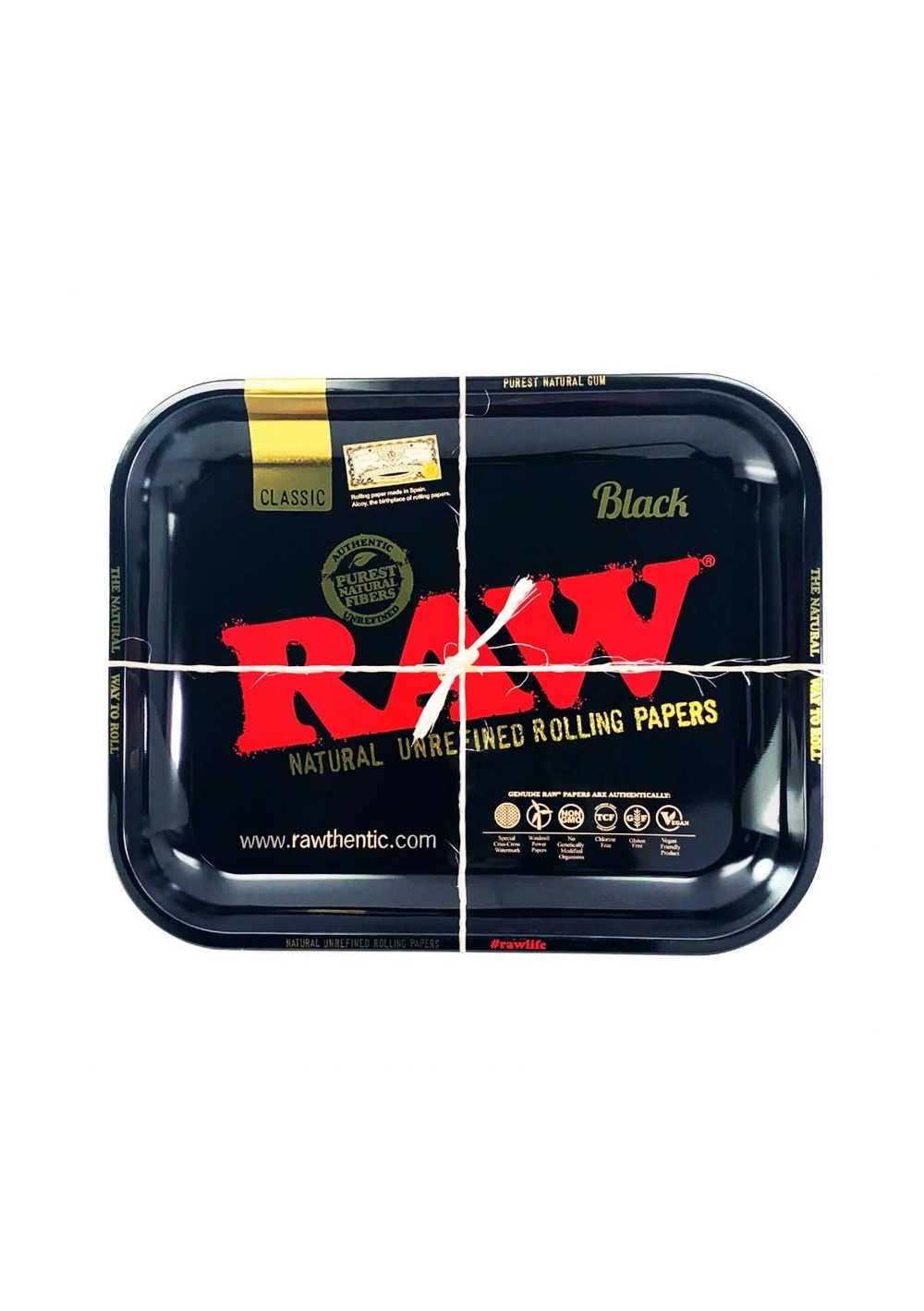 RAW - Metal Ashtray Large Black/Red