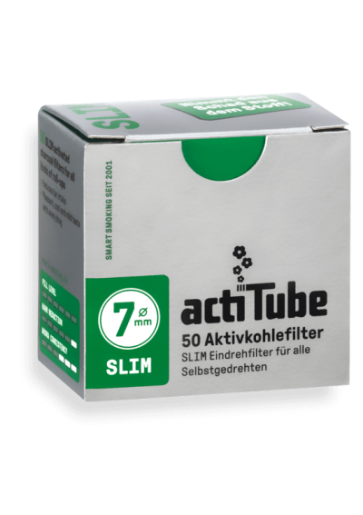 ActiTube - Filtri al carbone attivo - Slim 7mm - Scatola da 50 pz.